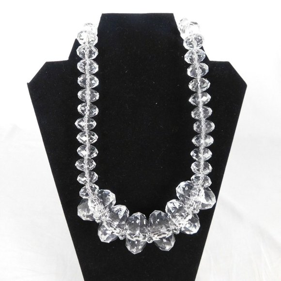 Joan Rivers Jewelry - Joan Rivers Classics Collection Costume Necklace Clear Acrylic Faceted Lg Bead